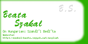 beata szakal business card